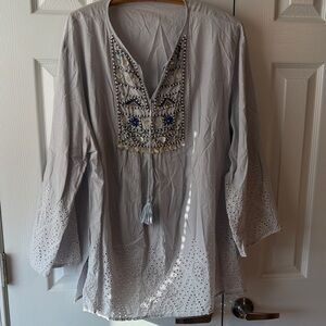 Embellished Tunic Top- lightweight- xxl